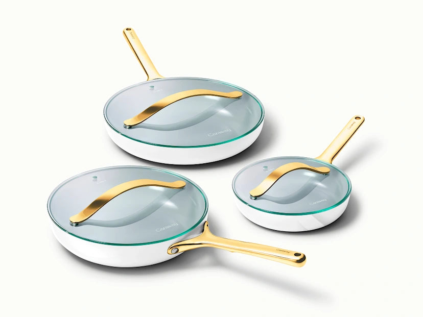 Caraway Home Cookware Fry Pan Trio with Glass Lids - Image 14