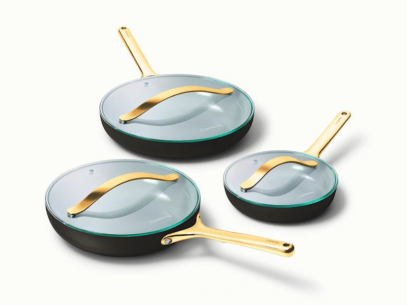 Caraway Home Cookware Fry Pan Trio with Glass Lids - Image 13