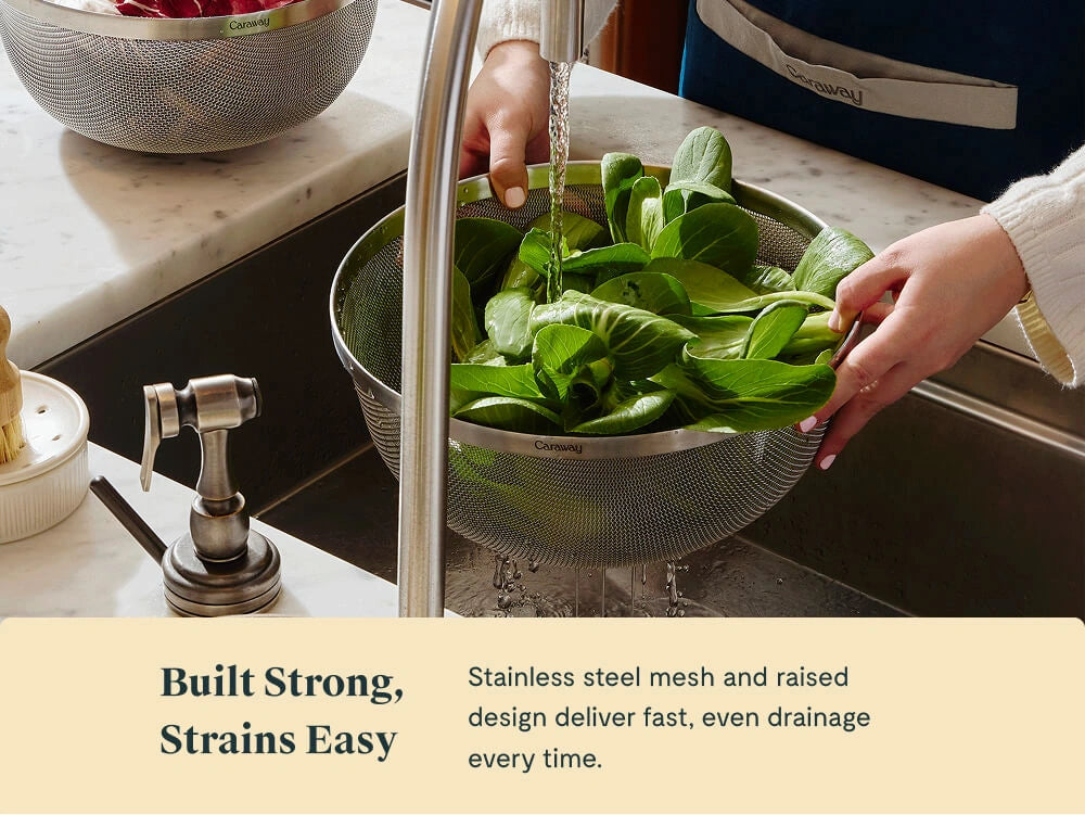 Caraway Home Cookware Mixing Bowl & Strainer Set - Image 8
