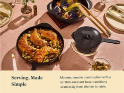 Caraway Home Cookware Enameled Cast Iron Skillet Trio