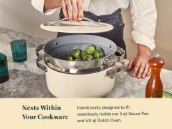 Caraway Home Cookware Steamer Duo