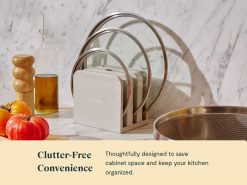 Alternative view of Caraway Home Cookware Mixing Bowl Lid Organizer