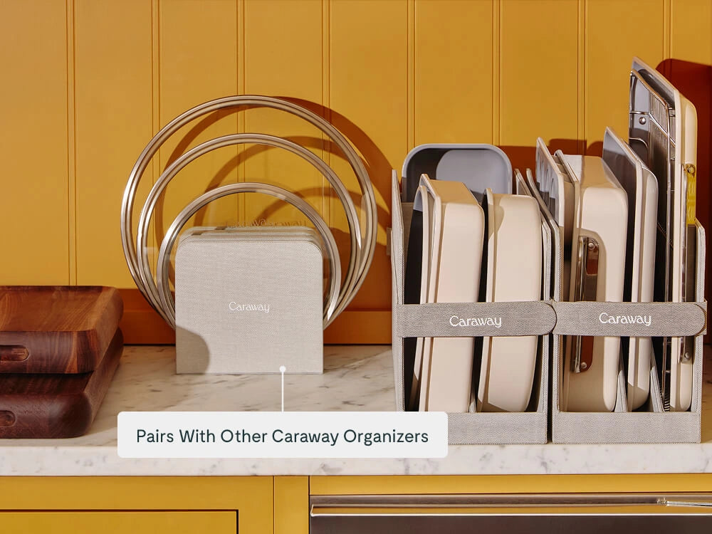 Caraway Home Cookware Mixing Bowl Lid Organizer