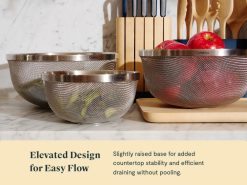 Caraway Home Cookware Mixing Bowl & Strainer Set