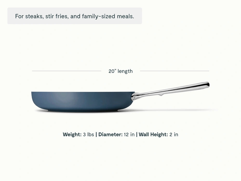 Caraway Home Cookware Fry Pan Trio with Glass Lids - Image 5