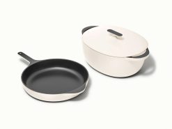 Caraway Home Cookware Large Enameled Cast Iron Duo