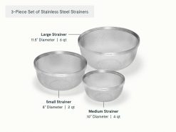 Alternative view of Caraway Home Cookware Stainless Steel Strainer Set