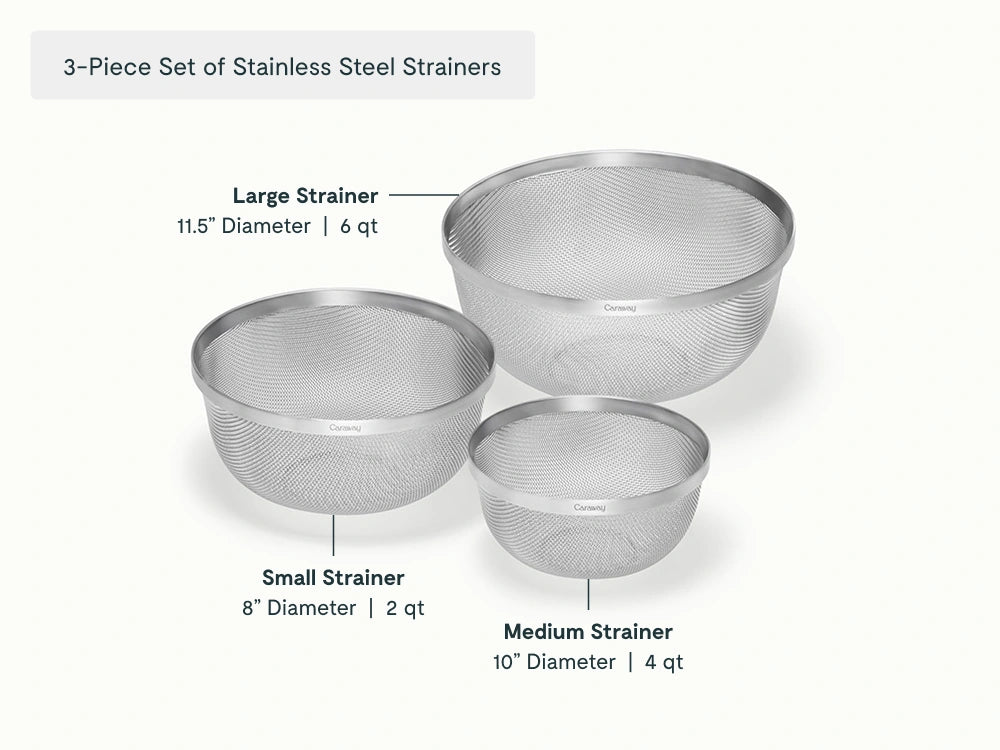 Caraway Home Cookware Mixing Bowl & Strainer Set - Image 4