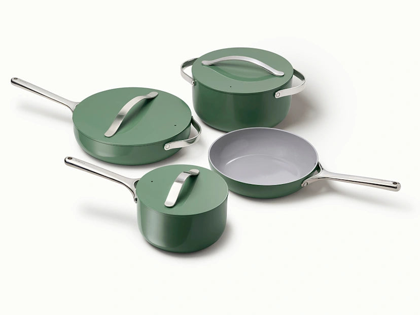 Caraway Home Cookware Fry Pan Trio with Glass Lids - Image 18