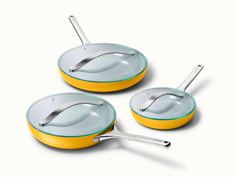 Caraway Home Cookware Fry Pan Trio with Glass Lids - Image 12