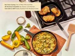 Caraway Home Cookware Cast Iron Skillet & Grill Pan Duo